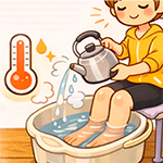 ②足湯温度調節