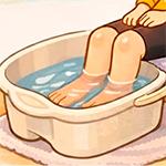 ③足湯の水位の目安